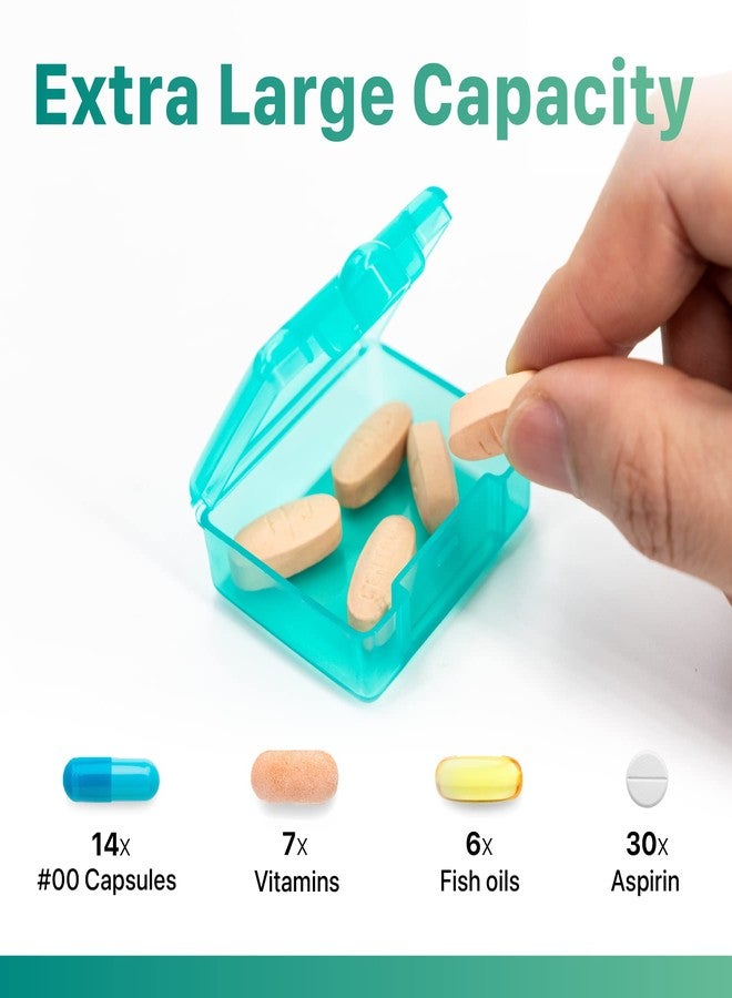 Sukuos Small Pill Box 3 pcs, Cute Travel Pill Case Daily Pill Organizer Portable for Pocket Purse for Vitamin Fish Oil Supplements, Easy to Clean - Image 4